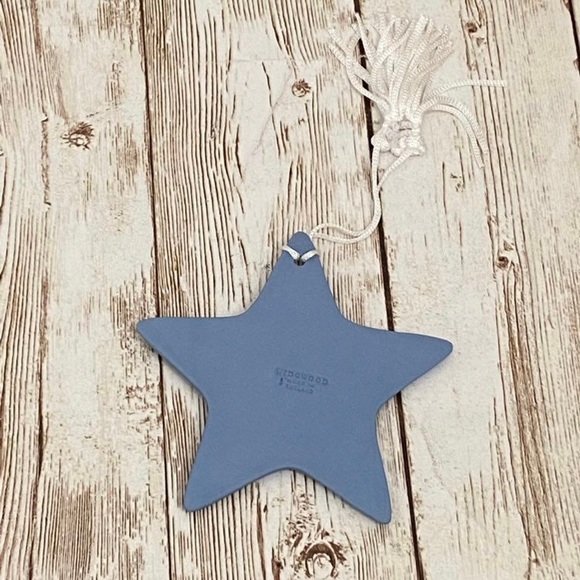 Vintage WEDGWOOD Blue Jasper Ware Star Jingle Bells Boxed Christmas Ornament - Picture 7 of 10
